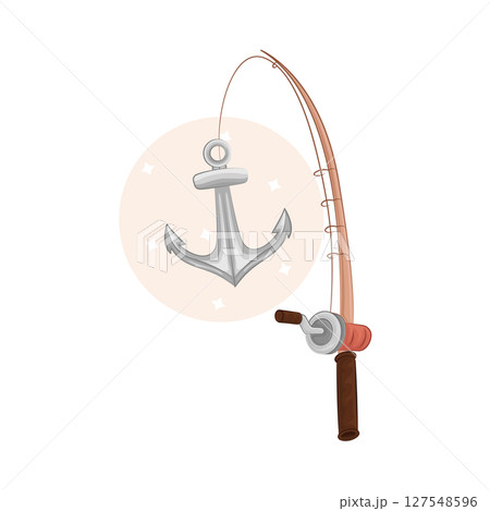 Illustration of Fishing Hook 127548596