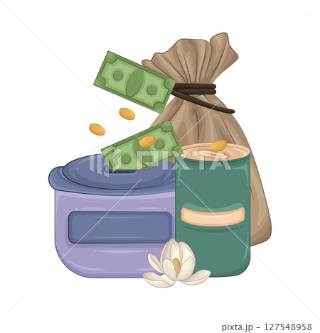 Illustration of Infaq Illustration of Infaq 127548958
