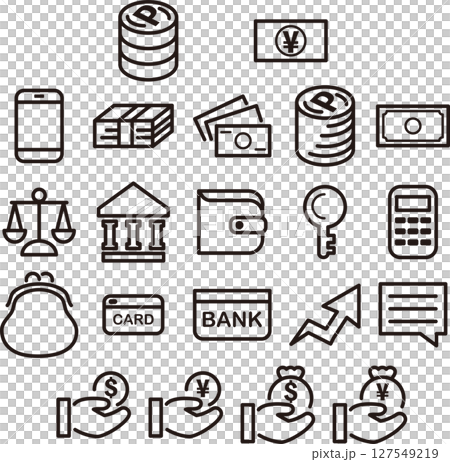 圖示商業貨幣金融象形文字線描裝飾簡單插畫素材集 圖示商業貨幣金融象形文字線描裝飾簡單插畫素材集 127549219