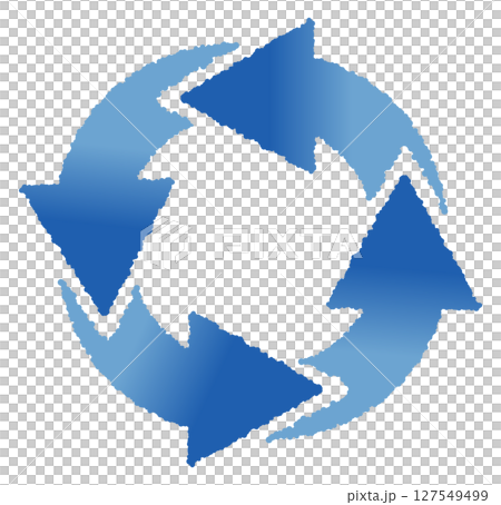 Spinning light blue circular arrow icon 127549499