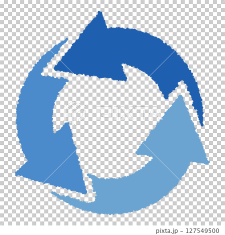 Spinning light blue circular arrow icon 127549500