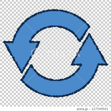 Spinning light blue circular arrow icon 127549501