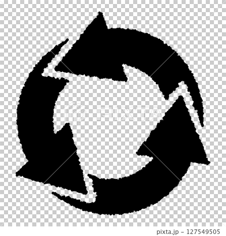 Spinning circular black arrow icon 127549505