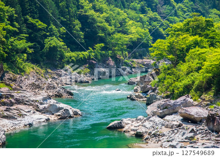中山七里【岐阜県飛騨川沿いの絶景】 中山七里【岐阜県飛騨川沿いの絶景】 127549689