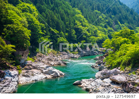 中山七里【岐阜県飛騨川沿いの絶景】 中山七里【岐阜県飛騨川沿いの絶景】 127549697