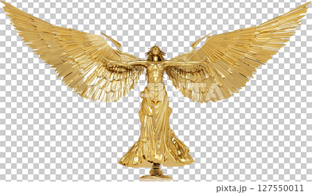 金色的女性守護神鵰像 127550011