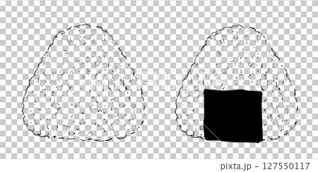 Pen drawing of rice ball Pen drawing of rice ball 127550117