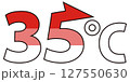 35℃以上のマーク 127550630