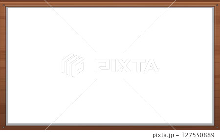 Blank Wooden Framed Whiteboard Illustration Blank Wooden Framed Whiteboard Illustration 127550889