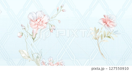 Serene Floral Pattern Collection for Calming Decor 127550910
