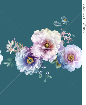 Serene Floral Pattern Collection for Calming Decor 127550954