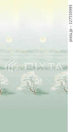 Serene Floral Pattern Collection for Calming Decor 127550995