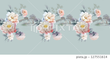 Floral And Geometric Motifs For Design Projects 127551614