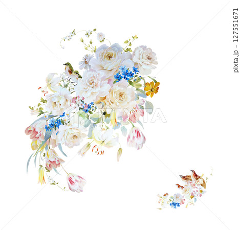 Floral And Geometric Motifs For Design Projects 127551671