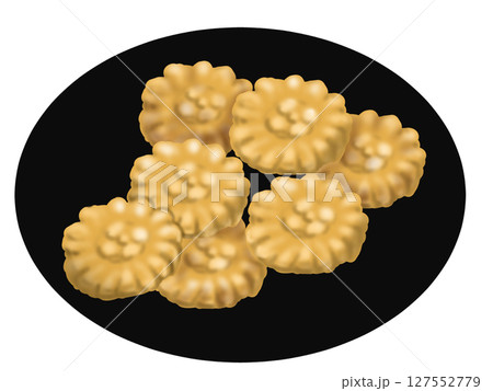 韓国の伝統菓子の薬菓のイラスト 127552779