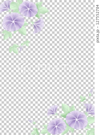 水彩牽牛花框（垂直） 127552784