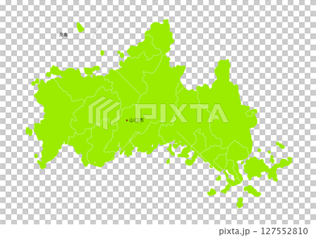 山口縣行政區劃地圖 山口縣行政區劃地圖 127552810