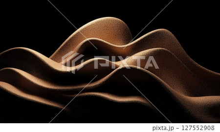 the image showcases a series of undulating, grainy waves that fill the majority of the space the image showcases a series of undulating, grainy waves that fill the majority of the space 127552908
