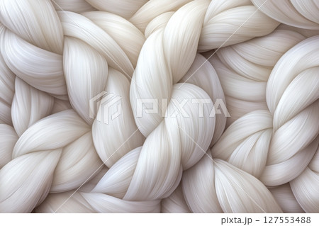 Soft White Wool Texture Woven Into Intricate Patterns and Natural Beauty 127553488