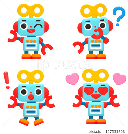可愛いロボット表情セット 可愛いロボット表情セット 127553898
