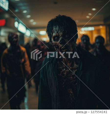 商業施設を歩くゾンビ（B） 127554141