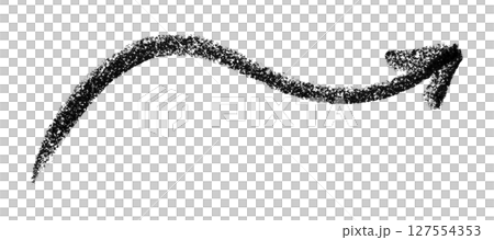 Black arrow symbol colored pencil isolated on transparent background 127554353