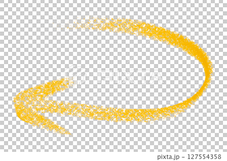 Yellow arrow symbol colored pencil isolated on transparent background Yellow arrow symbol colored pencil isolated on transparent background 127554358