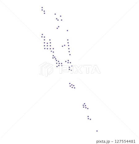 Vanuatu map dotted pattern design purple circle 127554481