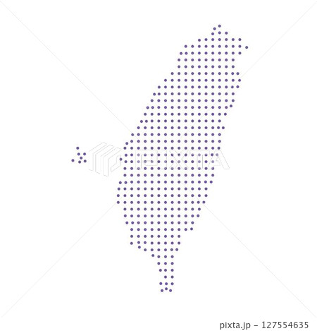 Taiwan map dotted pattern design purple circle 127554635