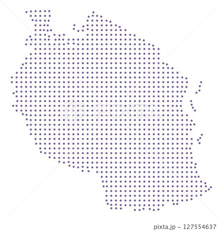 Tanzania map dotted pattern design purple circle Tanzania map dotted pattern design purple circle 127554637