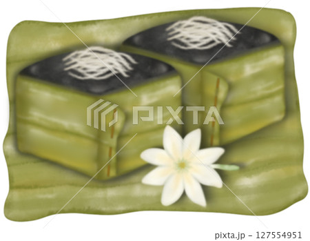 Thai Traditional Desserts Cute Collection hand drawn style illustrations. 127554951