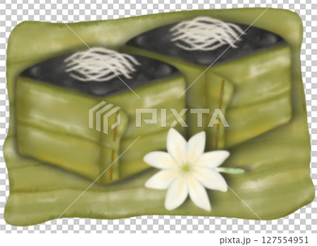 Thai Traditional Desserts Cute Collection hand drawn style illustrations. Thai Traditional Desserts Cute Collection hand drawn style illustrations. 127554951