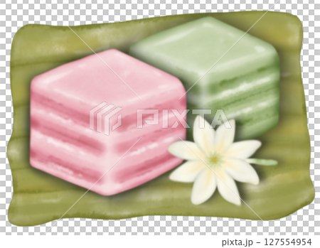 Thai Traditional Desserts Cute Collection hand drawn style illustrations. 127554954