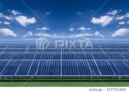 The concept of sustainable resources encompasses solar panels, photovoltaic technology, and alternative electricity sources 127555469