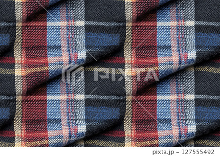 seamless texture, checkered woven fabric 127555492