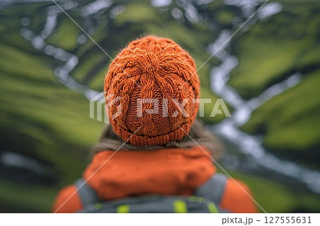 A river of glacial origin flows through a landscape in Iceland 127555631