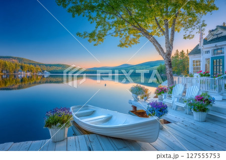 In Kejimkujik National Park, the Mersey river and a boat are located 127555753