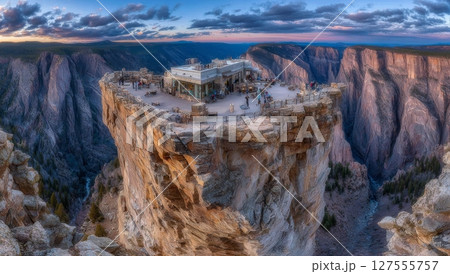 View of sunrise from the rim of Bryce Canyon along the Navajo Loop Trail View of sunrise from the rim of Bryce Canyon along the Navajo Loop Trail 127555757