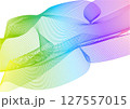 曲線・ウェーブ背景 127557015