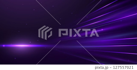 Purple lighting effect glowing on dark background and sparkle. 127557021