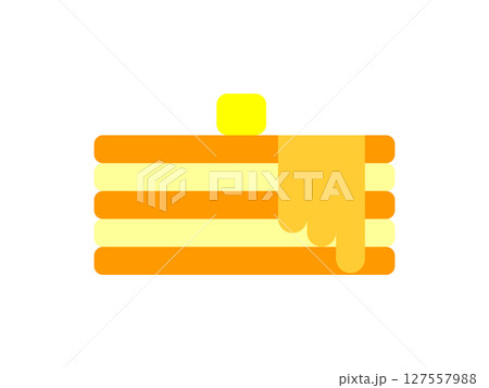 ホットケーキのアイコンのイラスト ホットケーキのアイコンのイラスト 127557988