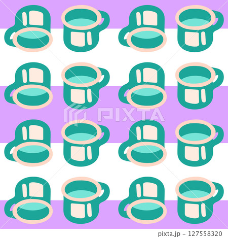 Seamless Enamel Camping Mug Pattern 127558320