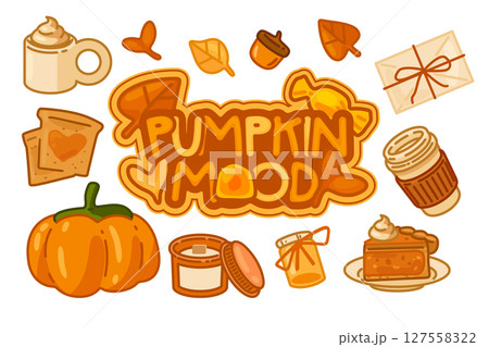 Pumpkin Mood Autumn Elements 127558322
