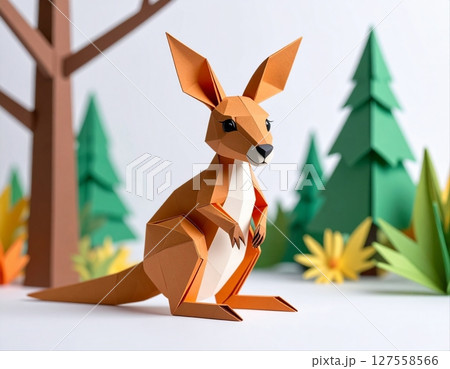 折り紙カンガルー  127558566