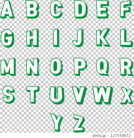 A sophisticated collection of English capital letters 127558672