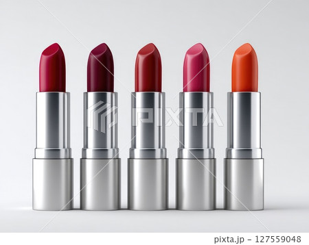 Vibrant Lipsticks in Sleek Silver Tubes Vibrant Lipsticks in Sleek Silver Tubes 127559048