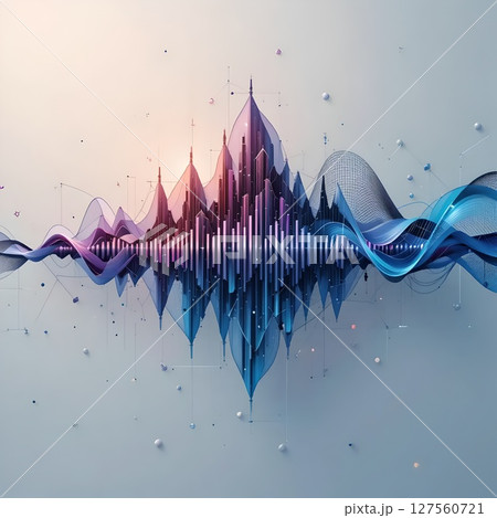 Futuristic Soundwave Art 127560721