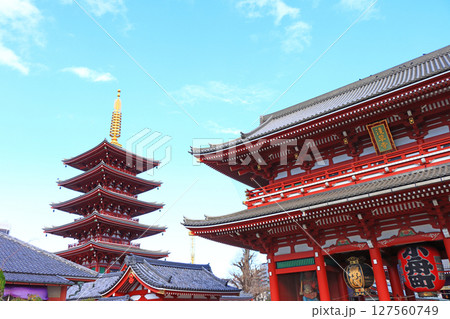 東京都台東区、浅草寺の風景 東京都台東区、浅草寺の風景 127560749