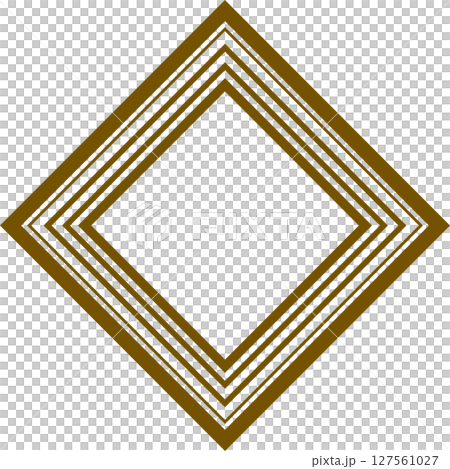 菱形のおしゃれな枠・フレーム素材 127561027
