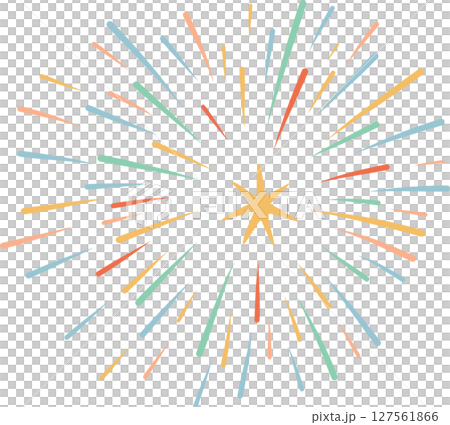 花火　背景　透明 127561866